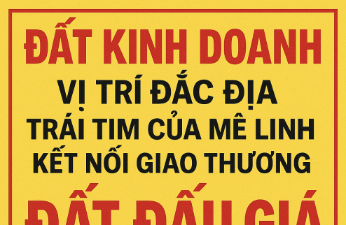 BÁN GẤP  ĐẤT ĐẤU GIÁ MẶT ĐƯỜNG 100 MÉT, ĐẤT TAM ĐỒNG MÊ LINH, HÀ NỘI, TRÁI TIM CỦA MÊ LINH